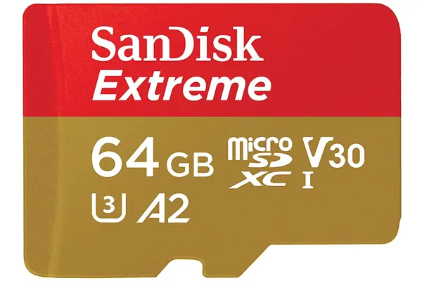 כרטיס זיכרון SanDisk Extreme 64GB עם מתאם